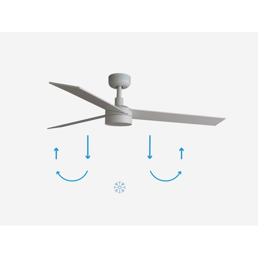 FARO 34297-1TW - Ventilador LED regulable RUDDER L LED/20W/230V 2700/4000/6500K d. 132 cm + control remoto