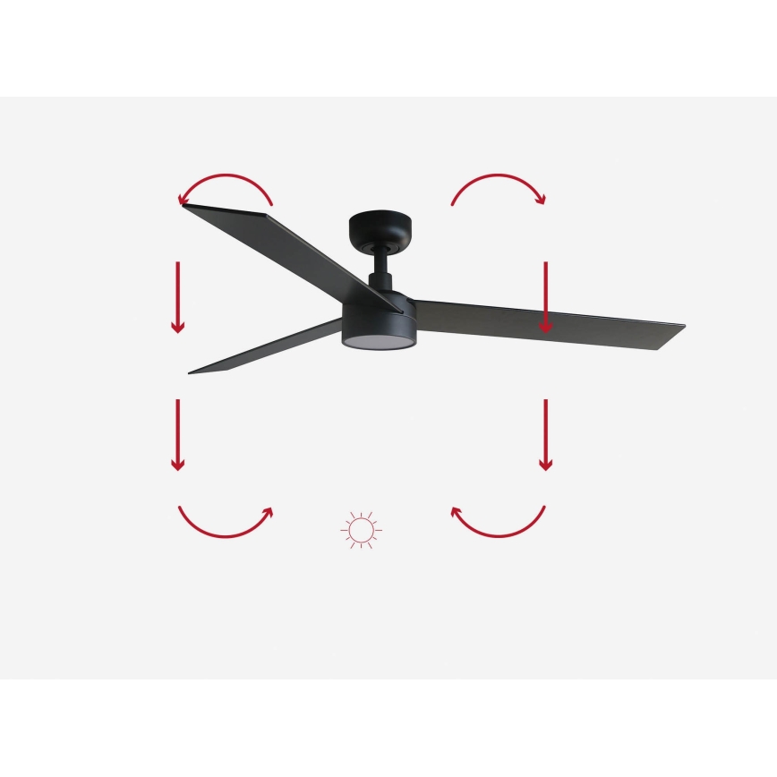 FARO 34298-1TW - Ventilador LED regulable RUDDER L LED/20W/230V 2700/4000/6500K d. 132 cm + control remoto