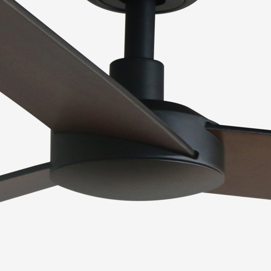 FARO 34298WT - Ventilador de techo RUDDER L negro/wenge diá. 132 cm Wi-Fi Tuya + control remoto
