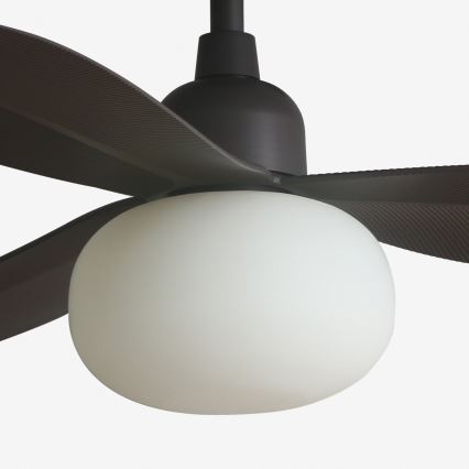FARO 34301-11L - Ventilador de techo PALMA 1xE27/15W/230V marrón diá. 129 cm IP44 + control remoto