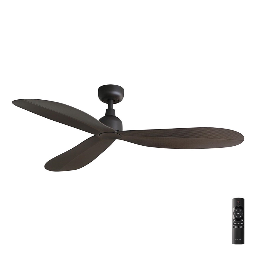 FARO 34301 - Ventilador de techo PALMA marrón diá. 129 cm IP44 + control remoto