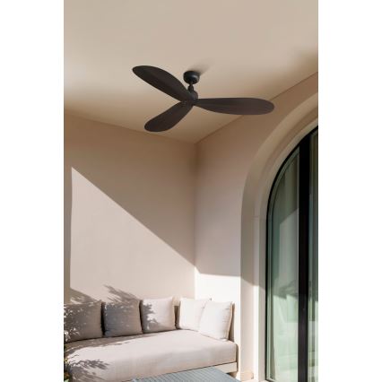 FARO 34301 - Ventilador de techo PALMA marrón diá. 129 cm IP44 + control remoto