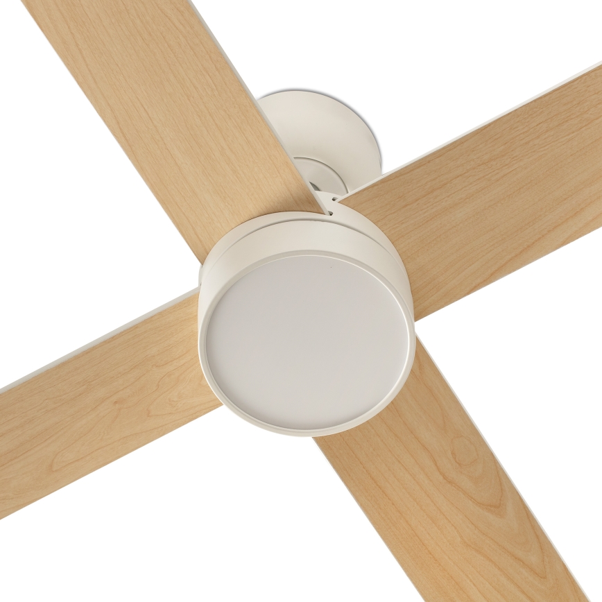 FARO 34355-1TW - Ventilador de techo LED regulable RUDDER L LED/20W/230V blanco/beige diá. 132 cm + control remoto