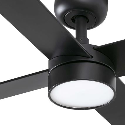 FARO 34356-1TW - Ventilador de techo LED regulable RUDDER L LED/20W/230V negro/marrón diá. 132 cm + control remoto