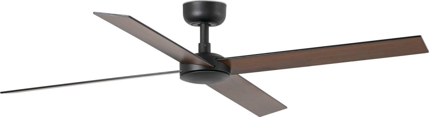 FARO 34356WT - Ventilador de techo RUDDER L marrón/negro diá. 132 cm Wi-Fi Tuya + control remoto
