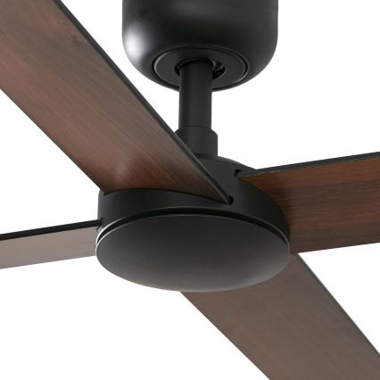 FARO 34356WT - Ventilador de techo RUDDER L marrón/negro diá. 132 cm Wi-Fi Tuya + control remoto