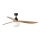FARO 34360WT-11L - Ventilador de techo OUTWOOD L 1xE27/15W/230V marrón/negro Ø150 cm Wi-Fi Tuya IP44 + control remoto