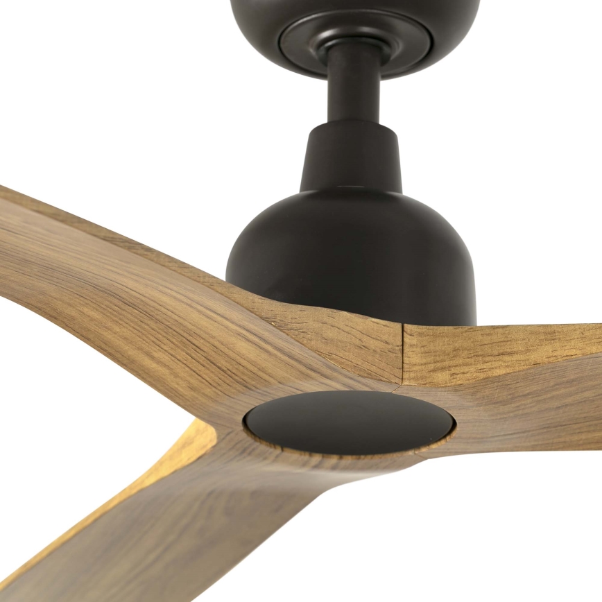FARO 34360WT - Ventilador de techo OUTWOOD L marrón/negro diá. 150 cm Wi-Fi Tuya IP44 + control remoto