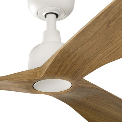 FARO 34361 - Ventilador de techo OUTWOOD L marrón/blanco diá. 150 cm IP44 + control remoto