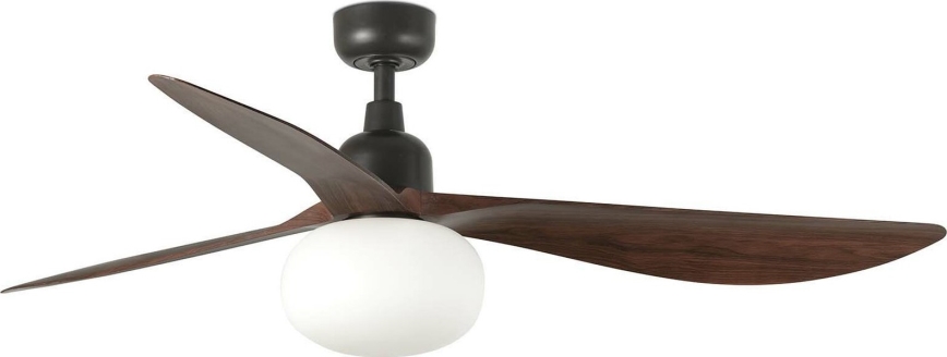 FARO 34362WT-11L - Ventilador de techo OUTWOOD L 1xE27/15W/230V marrón/negro diá. 150 cm Wi-Fi Tuya IP44 + control remoto