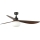 FARO 34362WT-11L - Ventilador de techo OUTWOOD L 1xE27/15W/230V marrón/negro diá. 150 cm Wi-Fi Tuya IP44 + control remoto