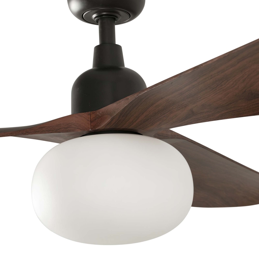 FARO 34362WT-11L - Ventilador de techo OUTWOOD L 1xE27/15W/230V marrón/negro diá. 150 cm Wi-Fi Tuya IP44 + control remoto