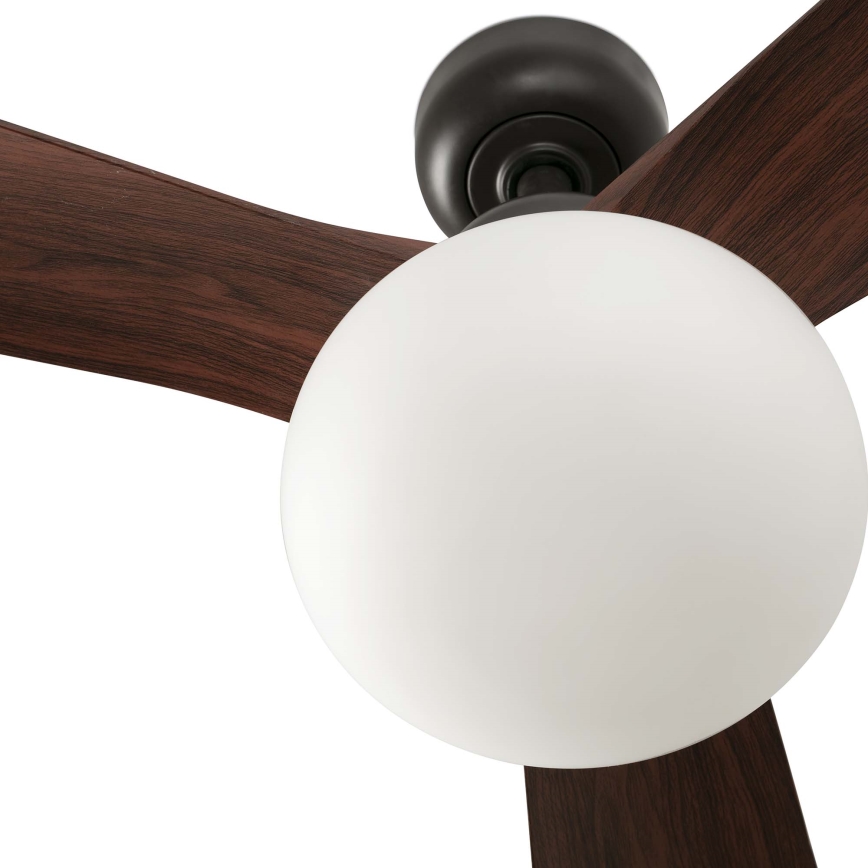 FARO 34362WT-11L - Ventilador de techo OUTWOOD L 1xE27/15W/230V marrón/negro diá. 150 cm Wi-Fi Tuya IP44 + control remoto