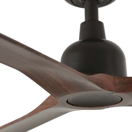 FARO 34362WT - Ventilador de techo OUTWOOD L marrón/negro diá. 150 cm Wi-Fi Tuya IP44 + control remoto