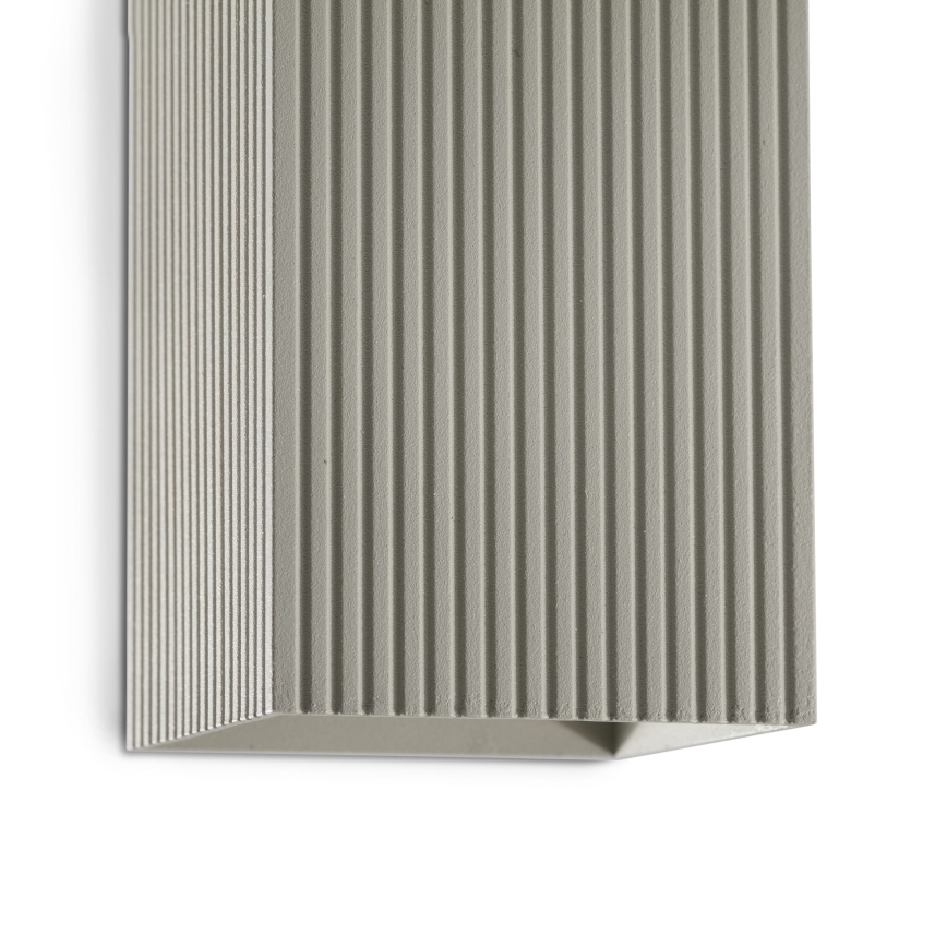 FARO 40567 - Aplique SOLE 2xGU10/8W/230V gris festoneado cuadrado