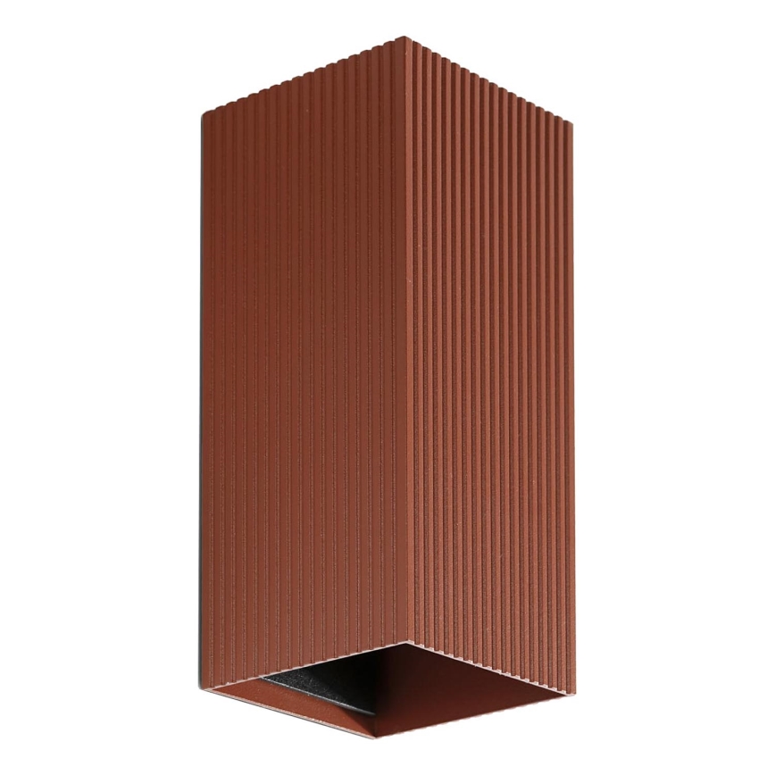 FARO 40568 - Aplique SOLE 2xGU10/8W/230V color ladrillo festoneado cuadrado