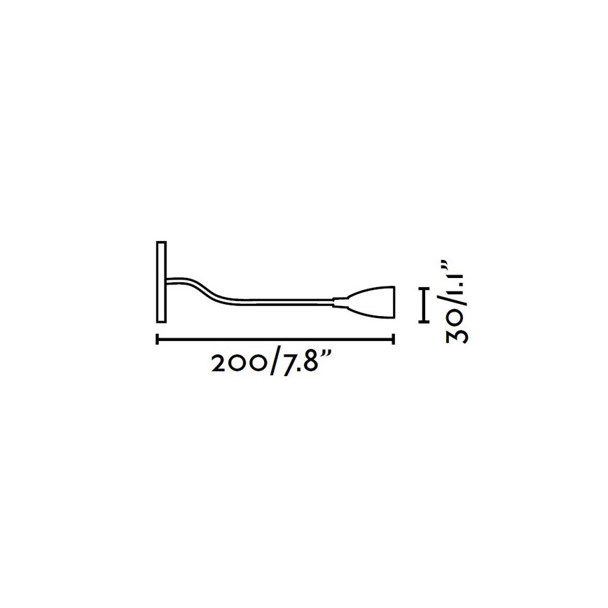 FARO 40996 - Lámpara LED de pared LOKE LED/3W/100-240V