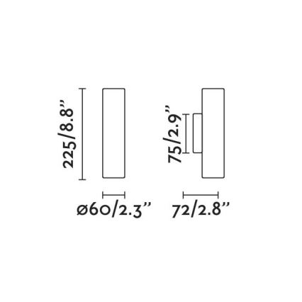 FARO 43760 - Aplique STAN 2xGU10/8W/230V dorado