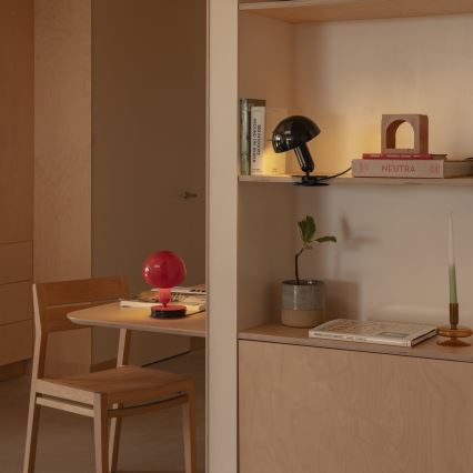 FARO 56103 - Lámpara de mesa con clip 2en1 BELA 1xE27/15W/230V rojo