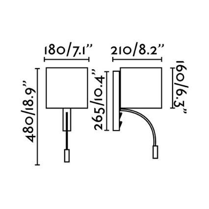 Faro 64323 - Aplique LED 1xE27/3W/230V