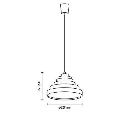 FARO 65111 - Lámpara suspendida con alambre AUNA 1xE27/40W/230V