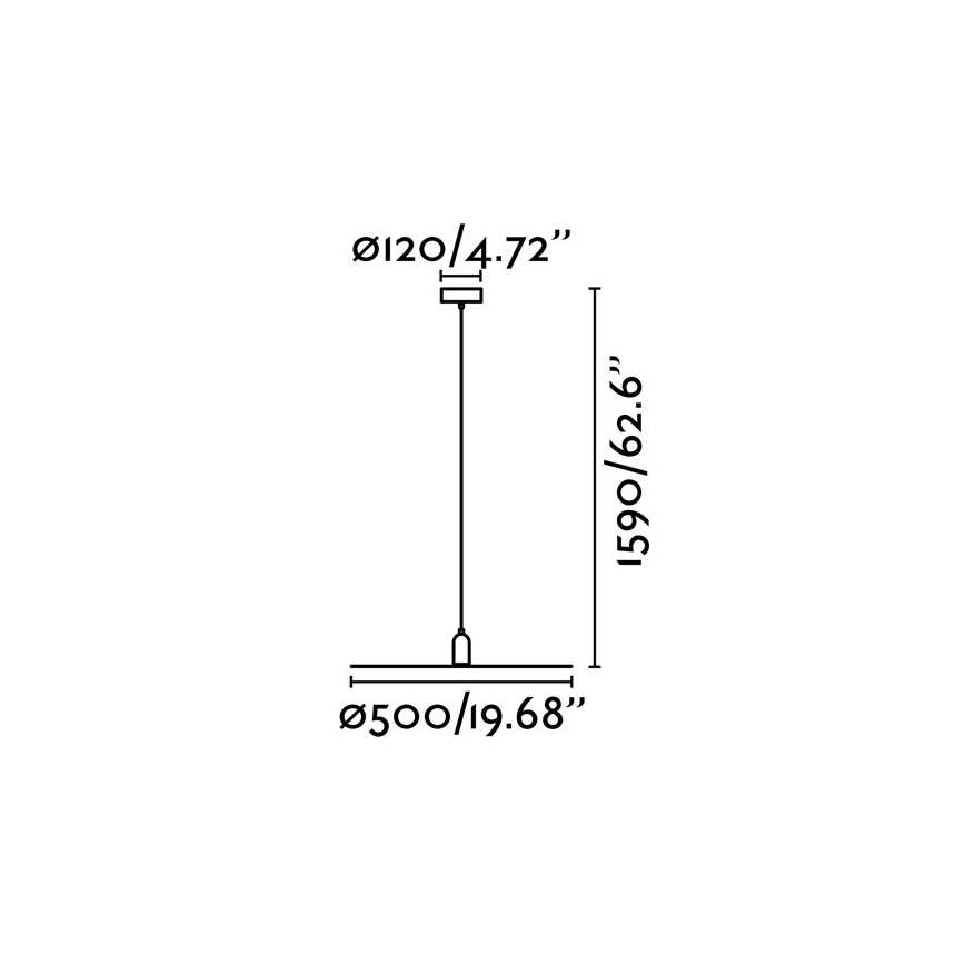 FARO 68145 - Lámpara colgante PLAT 1xE27/60W/230V