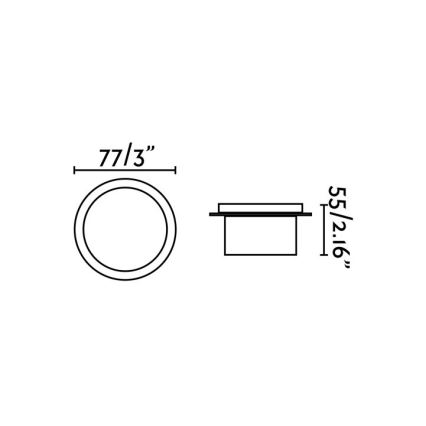 FARO 70265 - Lámpara empotrada LED para baños GALO LED/3W/230V IP54