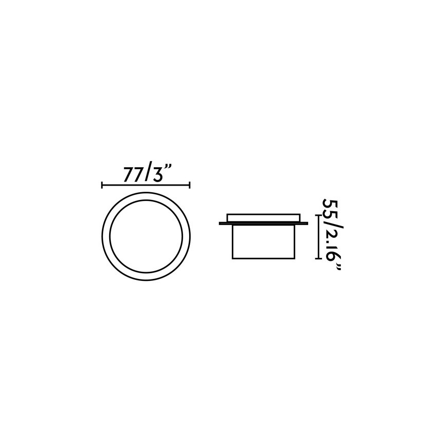 FARO 70265 - Lámpara empotrada LED para baños GALO LED/3W/230V IP54