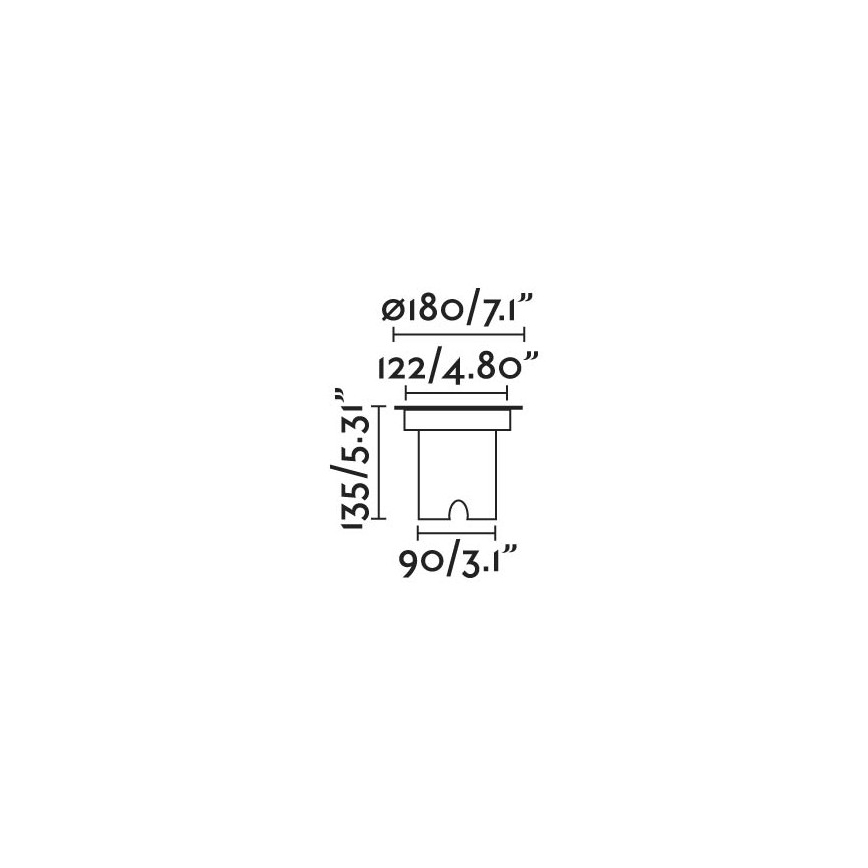 FARO 70309 - Luminaria empotrada de exterior resistente al paso de vehículos GEISER LED/12,5W/230V IK08 IP67