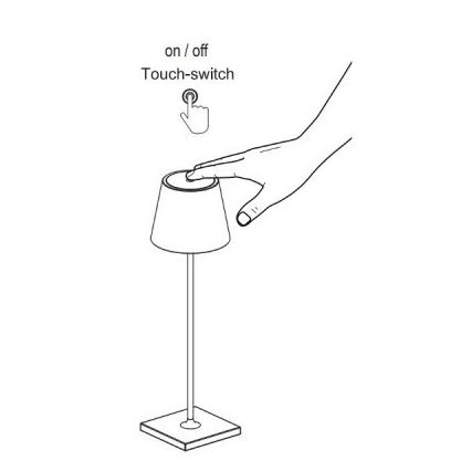 FARO 70776 - LED Lámpara de mesa táctil regulable LED para exteriores TOC LED/2,2W/230V IP54