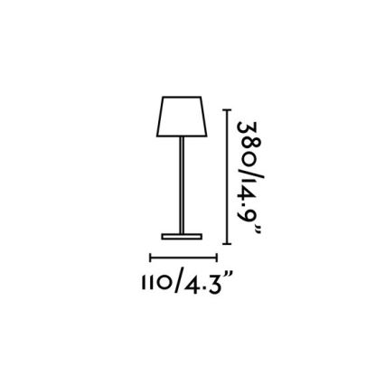 FARO 70776 - LED Lámpara de mesa táctil regulable LED para exteriores TOC LED/2,2W/230V IP54