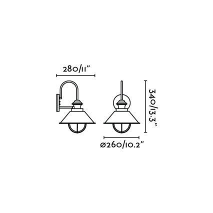 FARO 71128 - Aplique exterior NAUTICA 1xE27/11W/230V