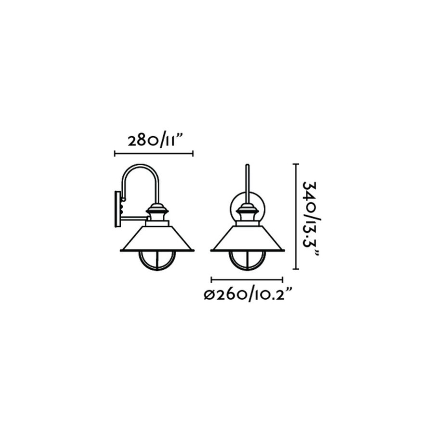 FARO 71128 - Aplique exterior NAUTICA 1xE27/11W/230V