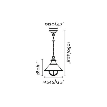 FARO 71139 - Lámpara colgante exterior NAUTICA 1xE27/11W/230V
