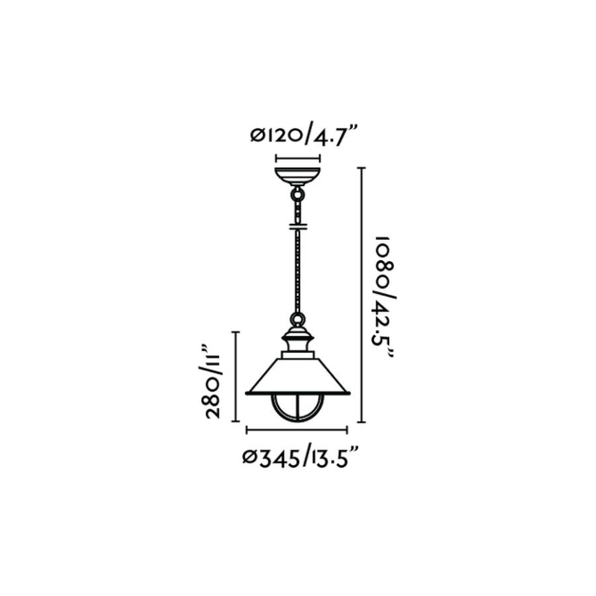 FARO 71139 - Lámpara colgante exterior NAUTICA 1xE27/11W/230V