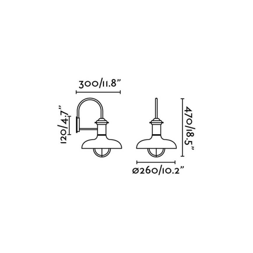 FARO 71140 - Aplique exterior ESTORIL 1xE27/60W/230V