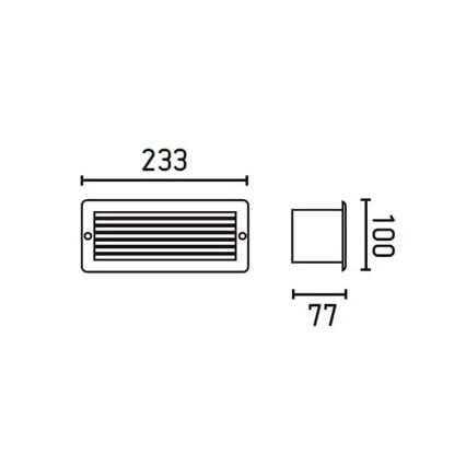 FARO 71480 - Aplique de exterior ESCA 1xE27/40W/100-240V IP44