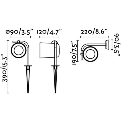 FARO 71546 - Aplique exterior FLOW 1xGU10/8W/230V IP65