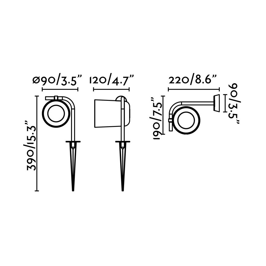 FARO 71546 - Aplique exterior FLOW 1xGU10/8W/230V IP65