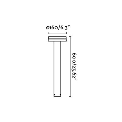 FARO 71948 - Lámpara LED de exterior ESPOT LED/9W/230V 2200/2700/3200/4000K IK07 IP65 60 cm antracita