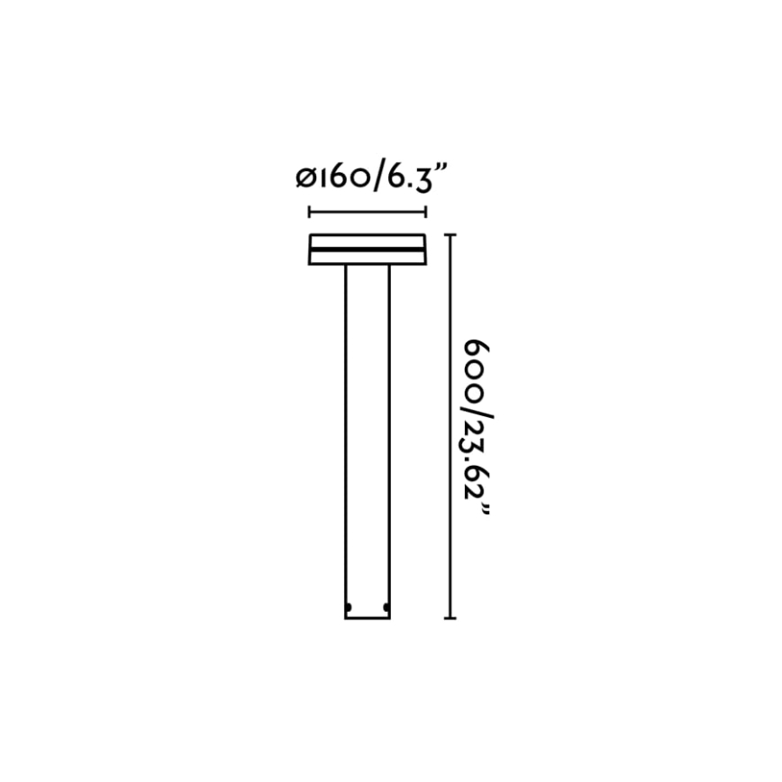 FARO 71948 - Lámpara LED de exterior ESPOT LED/9W/230V 2200/2700/3200/4000K IK07 IP65 60 cm antracita