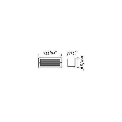 FARO 72094 - LED Lámpara empotrable exterior STRIPE-1 LED/5W/230V IP54