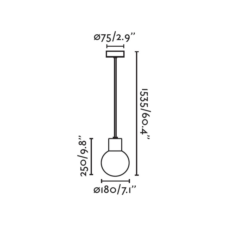FARO 74427C-01 - Lámpara de araña de cable para exterior MOON 1xE27/15W/230V IP44