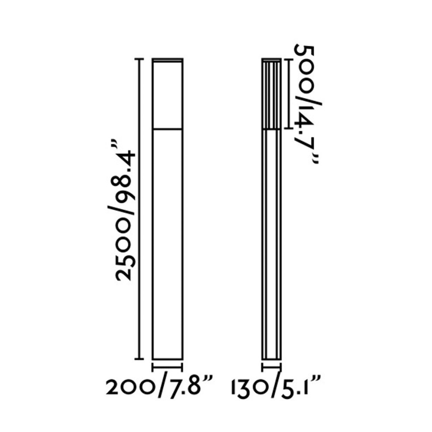 FARO 74444E - Lámpara exterior DATNA 2G11/36W/230V IP65