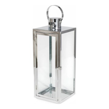 Farol decorativo 49 cm cromado brillante