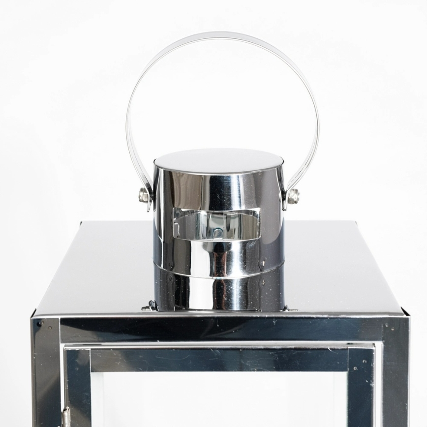 Farol decorativo 63 cm cromo brillante