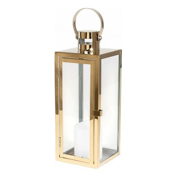 Farol decorativo dorado 38 cm