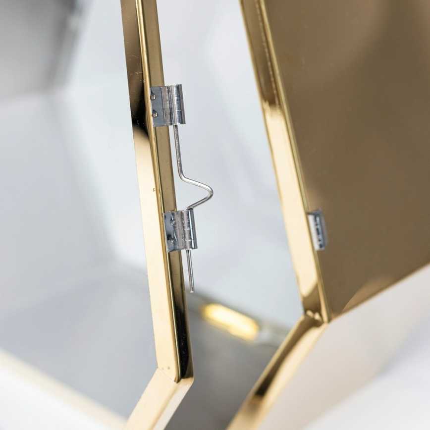Farol decorativo dorado de 34 cm