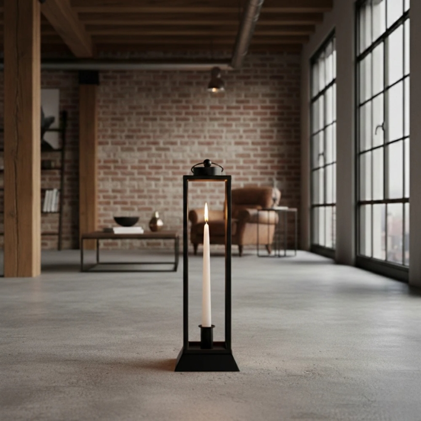 Farol decorativo HALL 39,5 cm negro