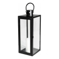 Farol decorativo negro de 38 cm